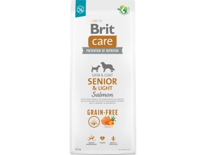 Brit Care Dog Grain-free Senior and Light - salmon and potato, 12kg