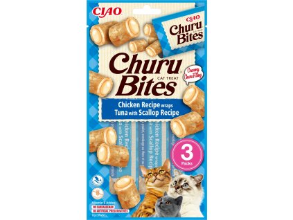 Churu cat Bites - kuře, tuňák a hřebenatky 30g