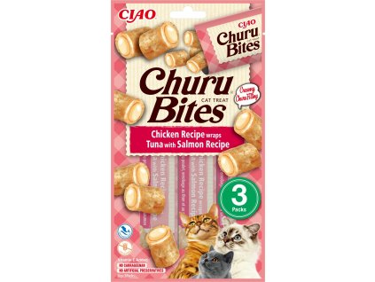 Churu cat Bites - kuře, tuňák a losos 30g