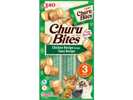 Churu Cat Bites Chicken wraps&Tuna Purée 3x10g