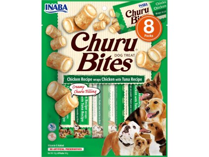 Churu Dog Bites Chicken Recipe wraps Chicken with+Tuna Recipe 8x12g