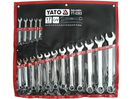 Sada klíčů očkoplochých 17ks 8-32 mm