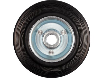 Kolečko gumové černé 150kg 200/44mm prům.20/25x55mm