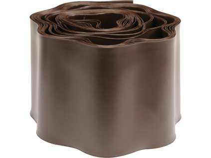 Plastový okraj trávníku v:100mm, d:9m hnědý