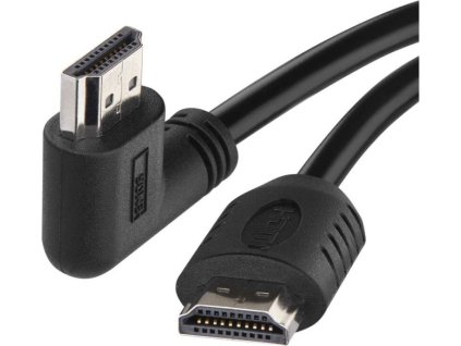 HDMI 2.0 high speed kabel A vidlice – A vidlice 90° 5 m