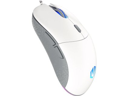 Endorfy GEM Plus/Herní/Optická/Pro praváky/19 000 DPI/Drátové USB-A/Bílá