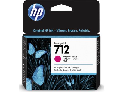 HP 712 Inkoustová náplň purpurová (29ml), 3ED68A