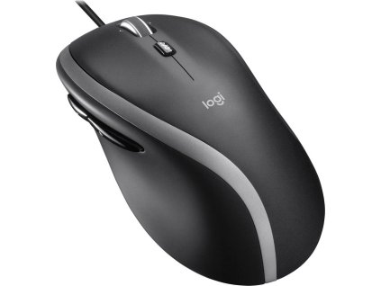 Logitech M500s/Kancelářská/Optická/Pro praváky/4 000 DPI/Drátová USB/Černá-stříbrná