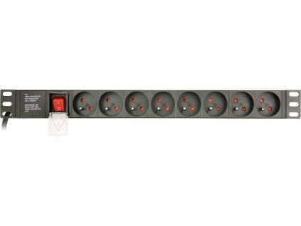 Gembird PDU 8 zásuvek, 1U, 16 A, 3m