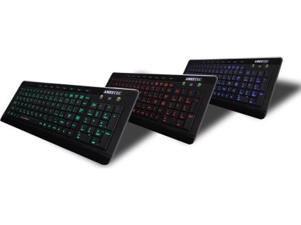AMEI AM-K3001G/Drátová USB/CZ layout/Černá