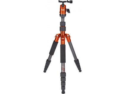 Rollei Stativ Compact Traveler No 1 Carbon/ Zátěž 8kg/ Vytažený 142 cm/ Karbon/ Oranžový