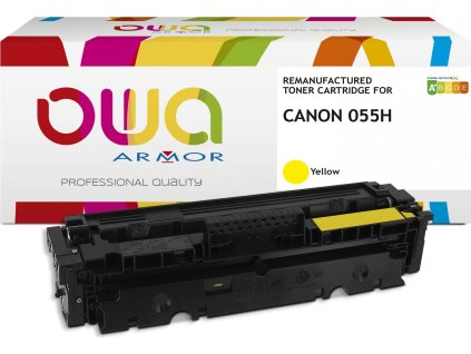 OWA Armor toner kompatibilní s Canon CRG-055H Y, 5900st, žlutá/yellow