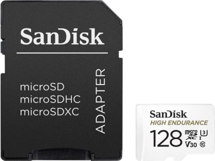 SanDisk High Endurance Video 128GB microSDXC / CL10 / UHS-3 V30 / vč. adaptéru