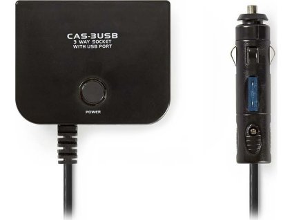 Univerzální DC/DC Napájecí Adaptér | Auto Adaptér | 150 W | Vstupní napětí: 12 V DC | 12 V DC | Maximální výstupní proud na port: 4.0 A | Černá