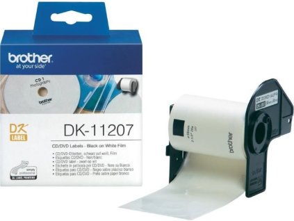 BROTHER papírové štítky DK-11207/ QL/ CD/DVD štítek/ 100ks/ průměr 58mm