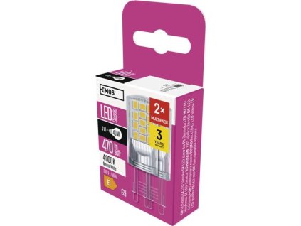 LED žárovka Classic JC / G9 / 4 W (40 W) / 470 lm / neutrální bílá