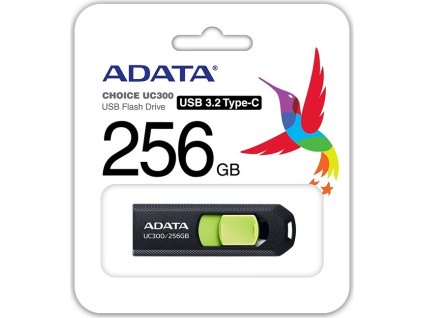 ADATA UC300/256GB/USB 3.2/USB-C/Černá