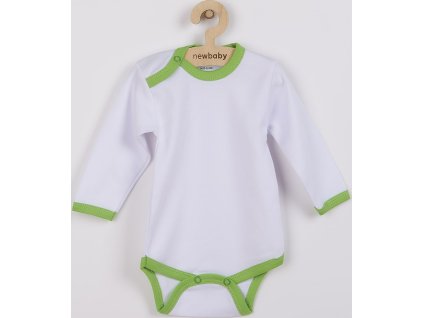 Kojenecké body New Baby s zeleným lemem 80 (9-12m)