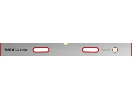 Lať zednická Al s 2x libelami + madla 2,5 m