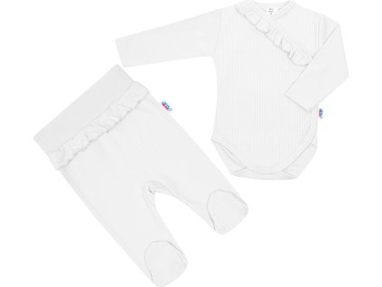 2-dílná kojenecká souprava New Baby Stripes bílá 80 (9-12m)