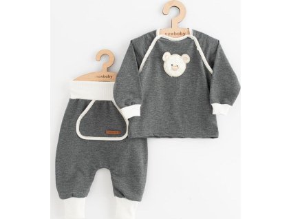 Kojenecké tepláčky a mikinka New Baby Sebastian šedá 62 (3-6m)
