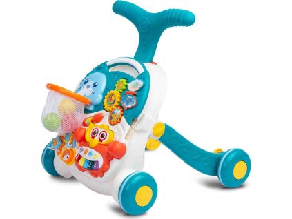 Dětské hrající edukační chodítko 2v1 Toyz Spark turquoise