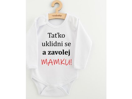 Body s potiskem New Baby a zavolej MAMKU! 80 (9-12m)