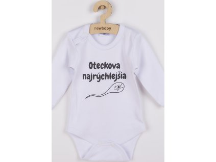Body s potiskem New Baby Oteckova najrýchlejšia 68 (4-6m)