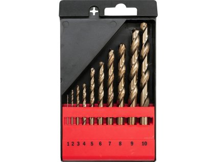 Sada vrtáků na kov 10ks HSS-COBALT 1-10mm