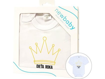 Body s potiskem New Baby Dieťa roka 2023 - darčekové balenie 74 (6-9m)