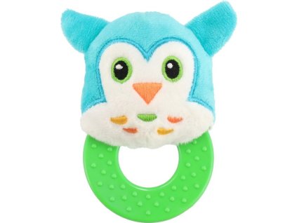 Dětské plyšové chrastítko s kousátkem Baby Mix sovička