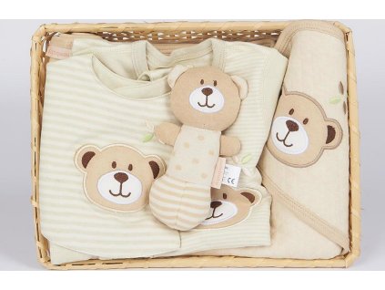 4-dílný kojenecký dárkový set z BIO bavlny New Baby béžová