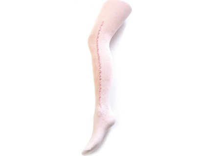 Dětské bavlněné žakárové punčocháče New Baby bílé s motýlkem 116 (5-6 let)