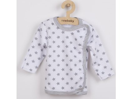 Kojenecká košilka New Baby Classic II šedá s hvězdičkami 50