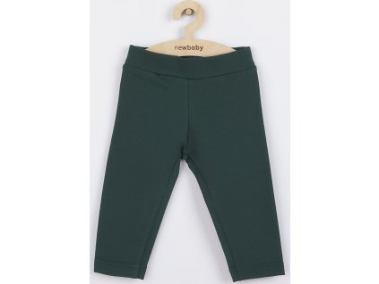 Kojenecké bavlněné legíny New Baby Leggings tmavě zelené 56 (0-3m)