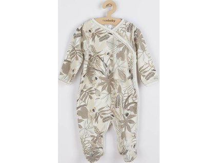Kojenecký bavlněný overal s bočním zapínáním New Baby Lovely hnědý 74 (6-9m)