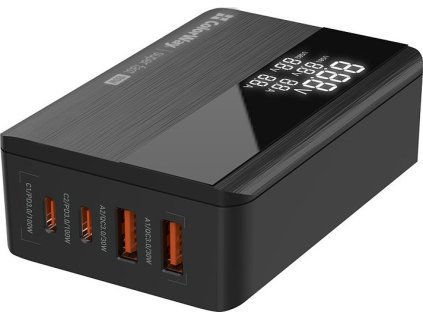 COLORWAY USB nabíječka/ 2x USB-A/ 2x USB-C/ 100W/ Černá