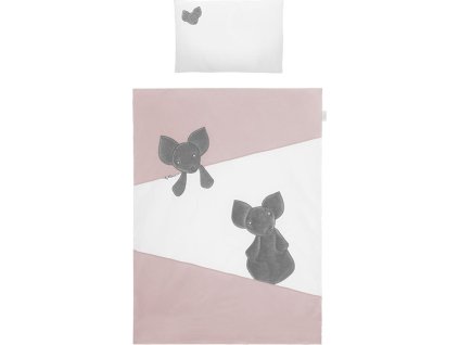 3-dílné ložní povlečení Belisima Mouse 100/135 růžové
