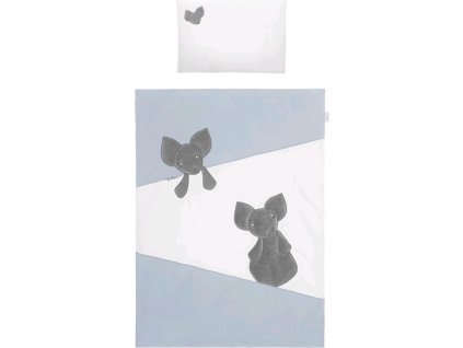 5-dílné ložní povlečení Belisima Mouse 100/135 modré