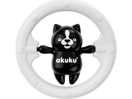 Chrastítko Akuku medvídek černobílý
