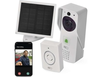 GoSmart Domovní bezdrátový bateriový videozvonek IP-09D s WiFi a solárním panelem