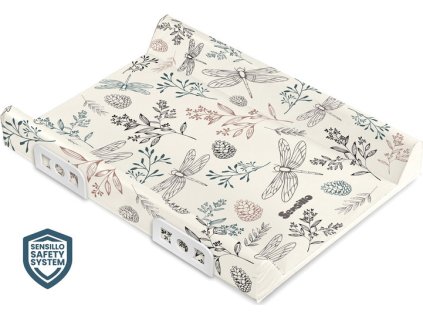 Přebalovací podložka pro děti 70cm - Botanicky béžový se vzorem
