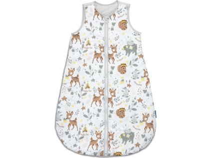 Dětský spací obleček 50x80cm “M” bílý se srnkama