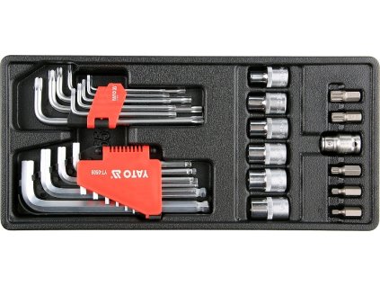 Vložka do zásuvky - sada imbus, torx, bity 31ks