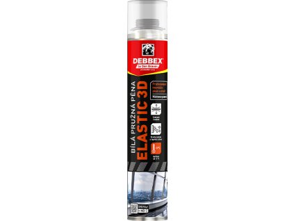 Bílá pružná pěna ELASTIC 3D 750 ml pistolová dóza bílá