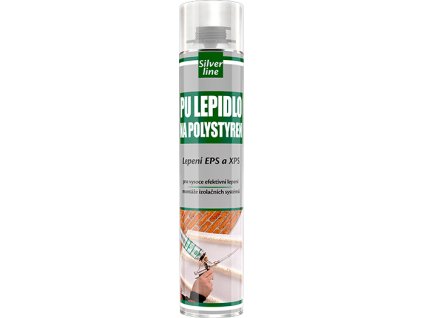 PU lepidlo na polystyren Silver Line 750 ml pistolová dóza žlutá