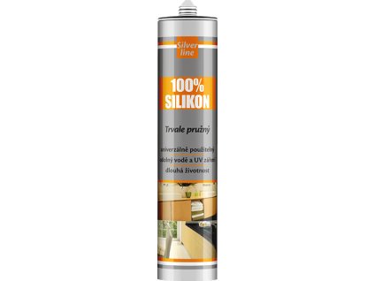 100% Silikon Silver Line 280 ml kartuše bílá