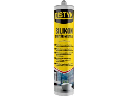 Sanitární neutrální silikon DISTYK Line 280 ml kartuše bílá