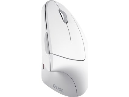 Trust Verto/Vertikální/Optická/Pro praváky/1 600 DPI/Bezdrátová USB/Bílá