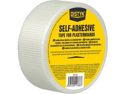 Samolepicí mřížka na sádrokartony DISTYK Line 48 mm, délka 153 m bílá